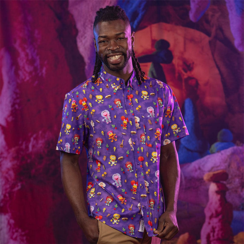 RSVLTS Down at Fraggle Rock! KUNUFLEX Short Sleeve Shirt in Purple — detail 4