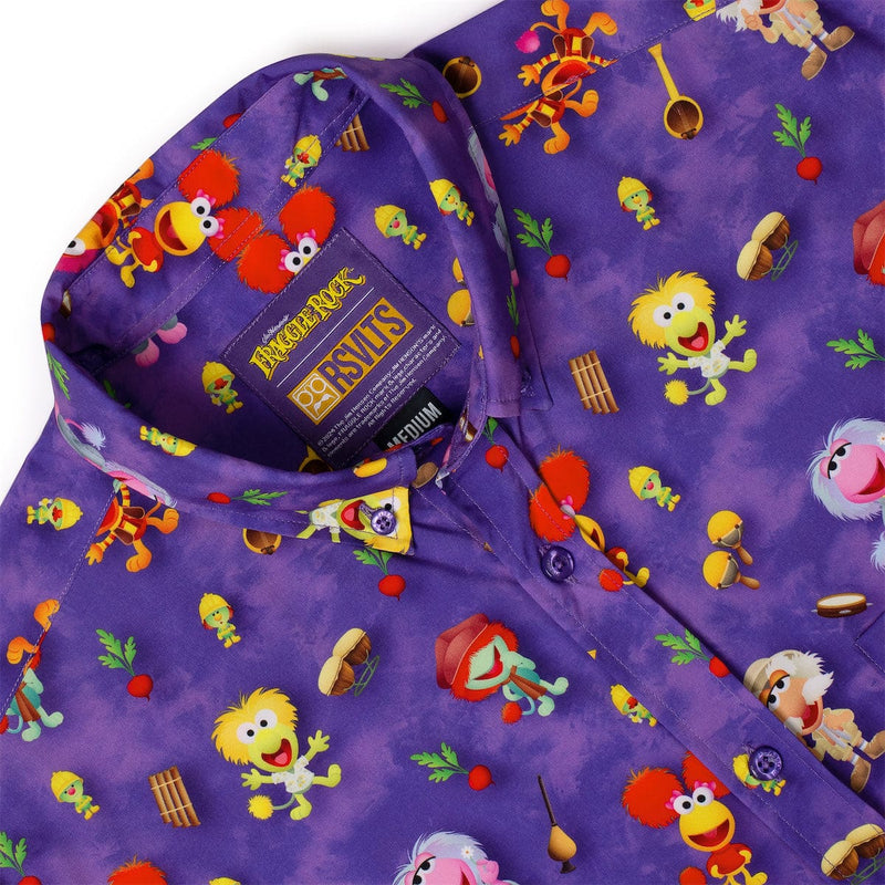 RSVLTS Down at Fraggle Rock! KUNUFLEX Short Sleeve Shirt in Purple — detail 6