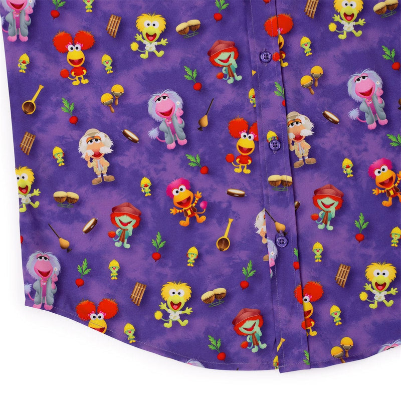 RSVLTS Down at Fraggle Rock! KUNUFLEX Short Sleeve Shirt in Purple — detail 7