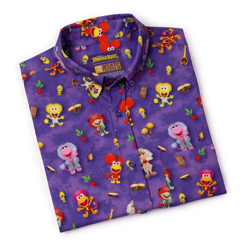 RSVLTS Down at Fraggle Rock! KUNUFLEX Short Sleeve Shirt in Purple — detail 8