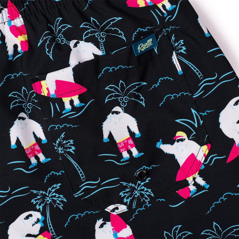 RSVLTS Yeti Gets Pitted Hybrid Shorts in Black — detail 3