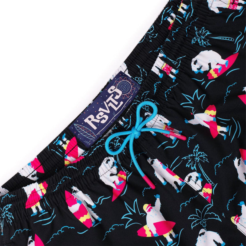RSVLTS Yeti Gets Pitted Hybrid Shorts in Black — detail 4