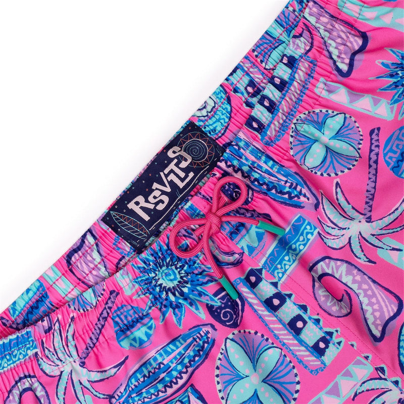RSVLTS Pink Sand Beach Hybrid Shorts in Pink — detail 4