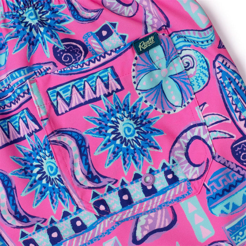 RSVLTS Pink Sand Beach Hybrid Shorts in Pink — detail 5