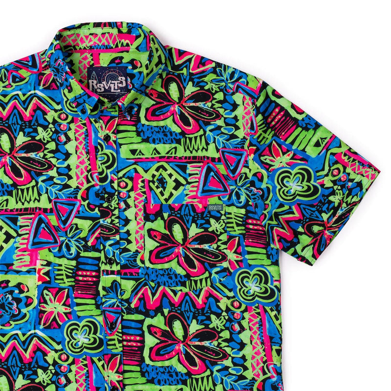RSVLTS Reef Riot KUNUFLEX Short Sleeve Shirt in Multicolor — detail 3