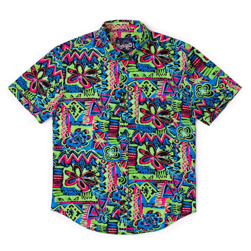 RSVLTS Reef Riot KUNUFLEX Short Sleeve Shirt in Multicolor — detail 4