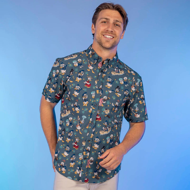 RSVLTS Quackin' Us Up KUNUFLEX Short Sleeve Shirt in Green — detail 3