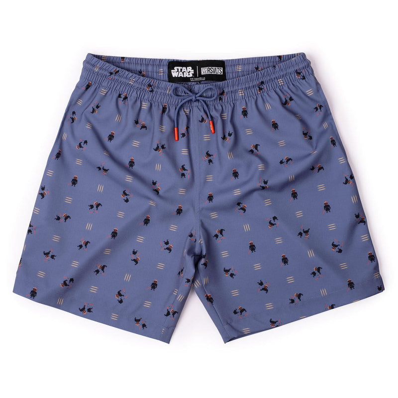 RSVLTS Darth Maul'd Hybrid Shorts in Blue — front view