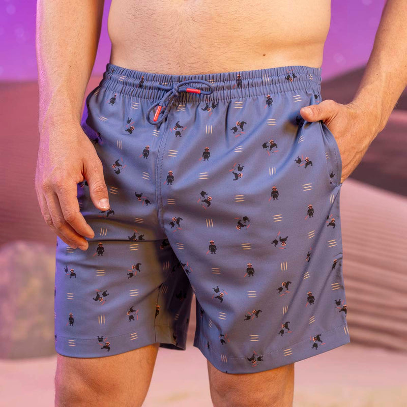 RSVLTS Darth Maul'd Hybrid Shorts in Blue — detail 2
