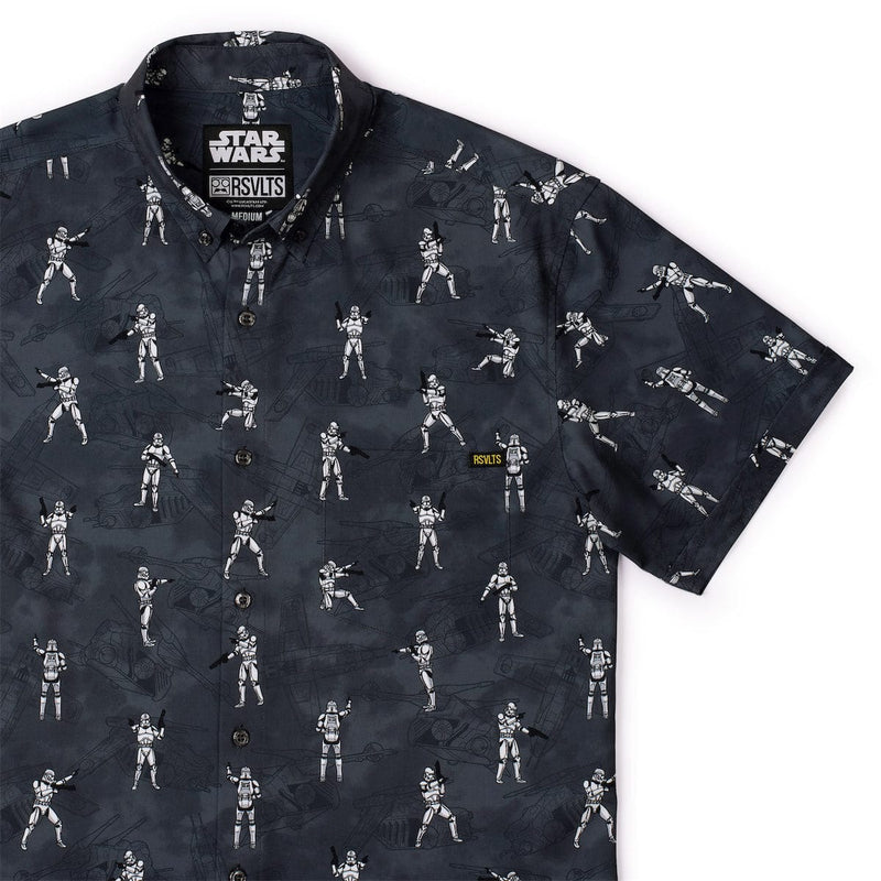 RSVLTS Clone Meme KUNUFLEX Short Sleeve Shirt in Black — front view