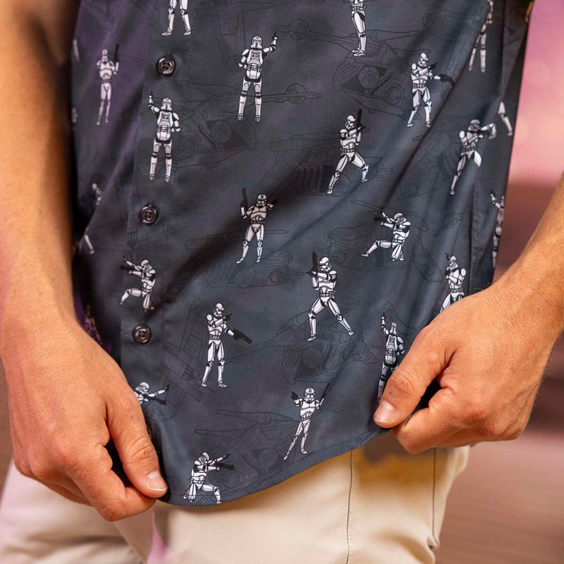 RSVLTS Clone Meme KUNUFLEX Short Sleeve Shirt in Black — detail 5