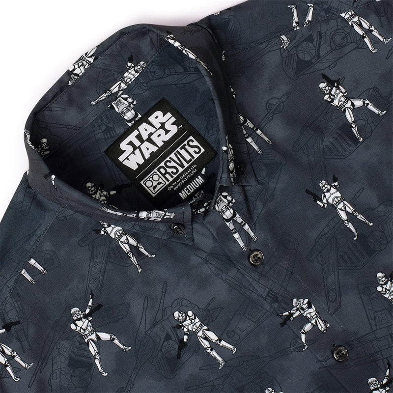 RSVLTS Clone Meme KUNUFLEX Short Sleeve Shirt in Black — detail 6