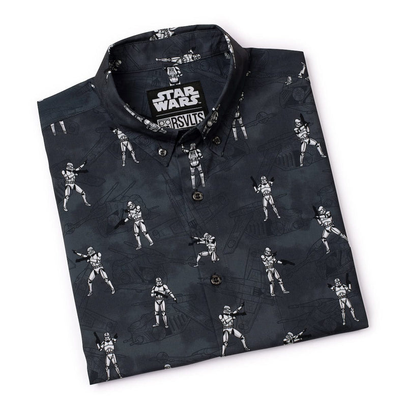 RSVLTS Clone Meme KUNUFLEX Short Sleeve Shirt in Black — detail 7