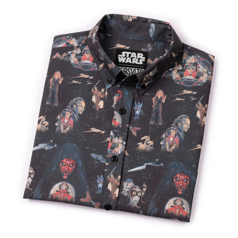 RSVLTS The Phantom Menace KUNUFLEX Short Sleeve Shirt in Black — detail 11