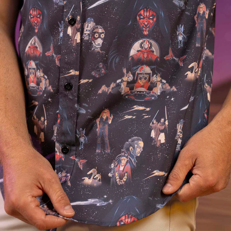 RSVLTS The Phantom Menace KUNUFLEX Short Sleeve Shirt in Black — detail 4