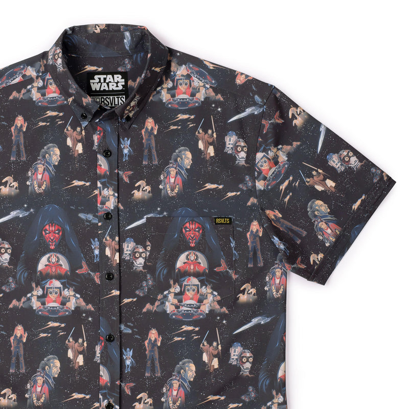 RSVLTS The Phantom Menace KUNUFLEX Short Sleeve Shirt in Black — detail 5