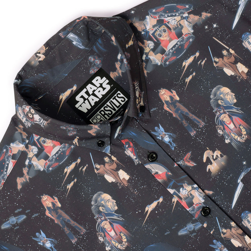 RSVLTS The Phantom Menace KUNUFLEX Short Sleeve Shirt in Black — detail 6