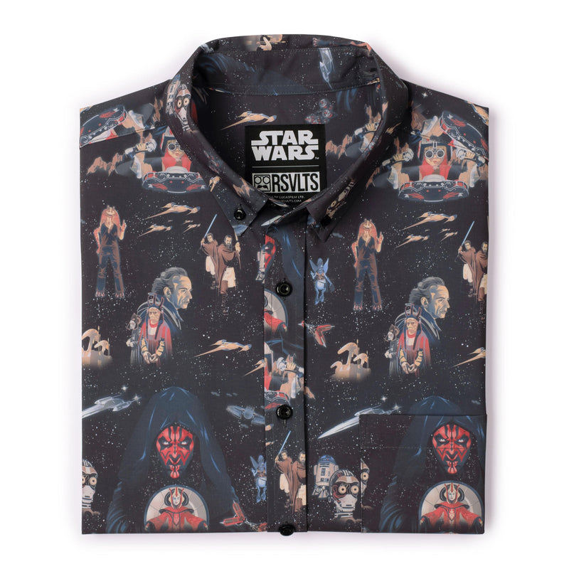 RSVLTS The Phantom Menace KUNUFLEX Short Sleeve Shirt in Black — detail 8