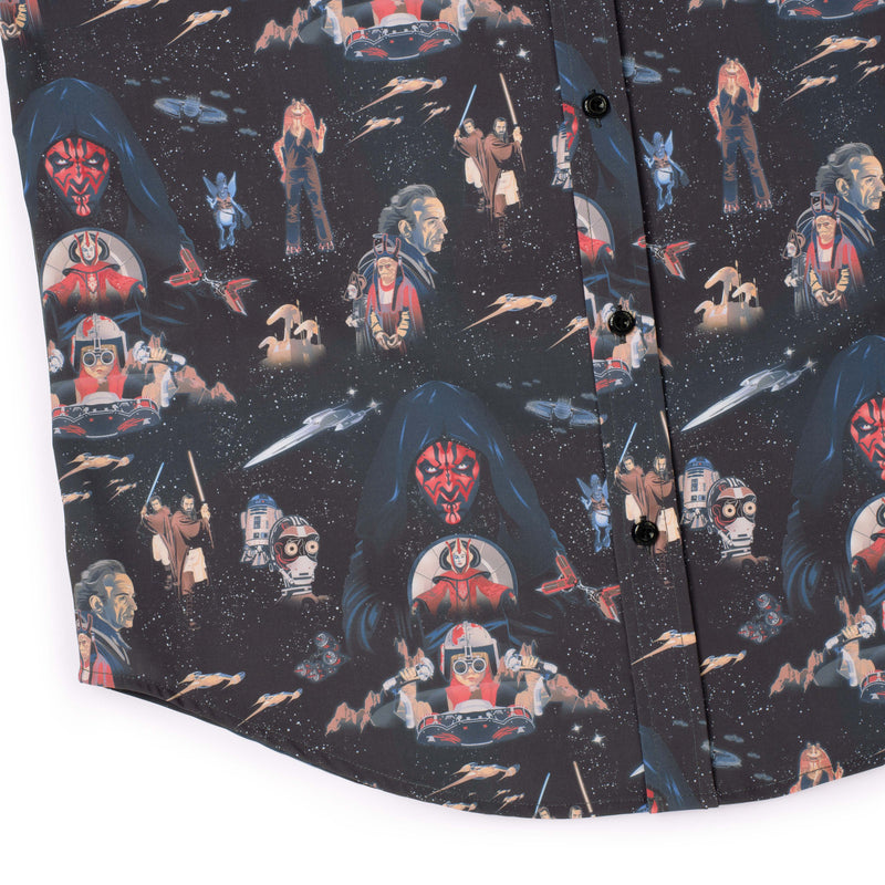 RSVLTS The Phantom Menace KUNUFLEX Short Sleeve Shirt in Black — detail 9