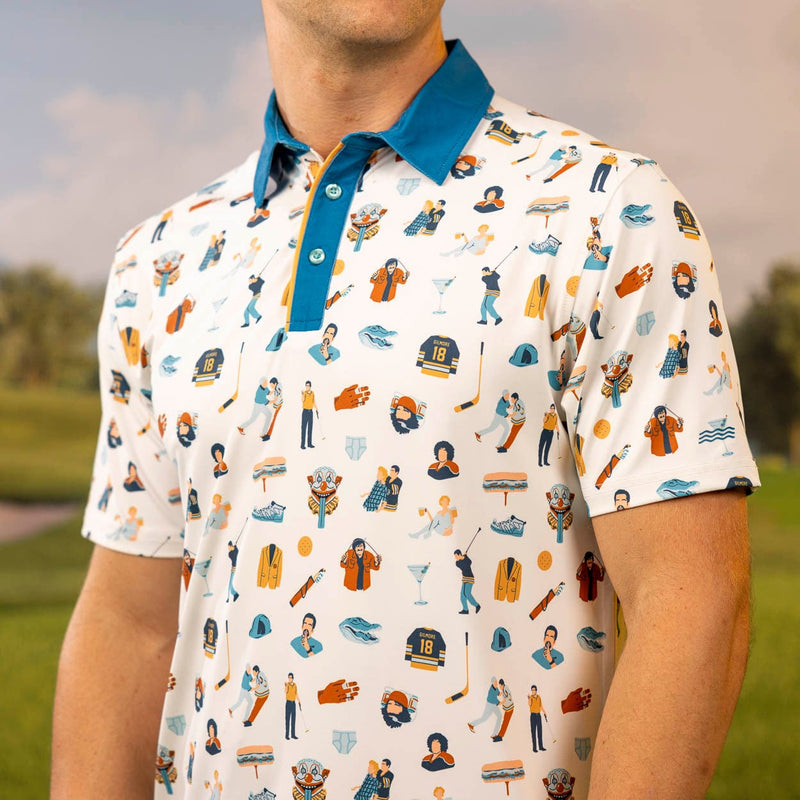 RSVLTS Happy Things All-Day Polo in White — detail 4