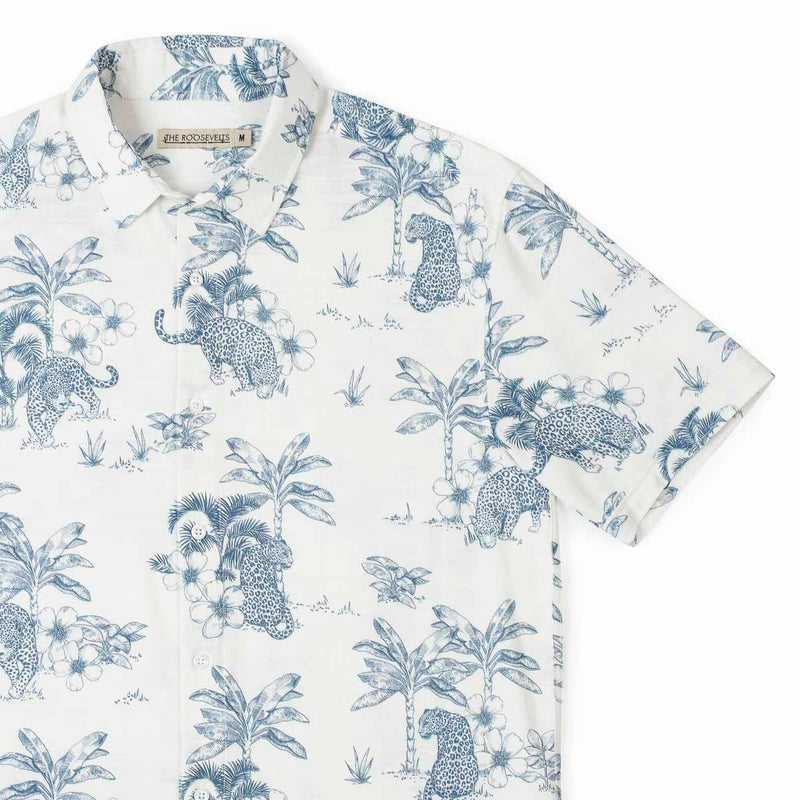 RSVLTS Moves Like Jaguar Bamboo Short Sleeve Shirt in Gray — detail 2
