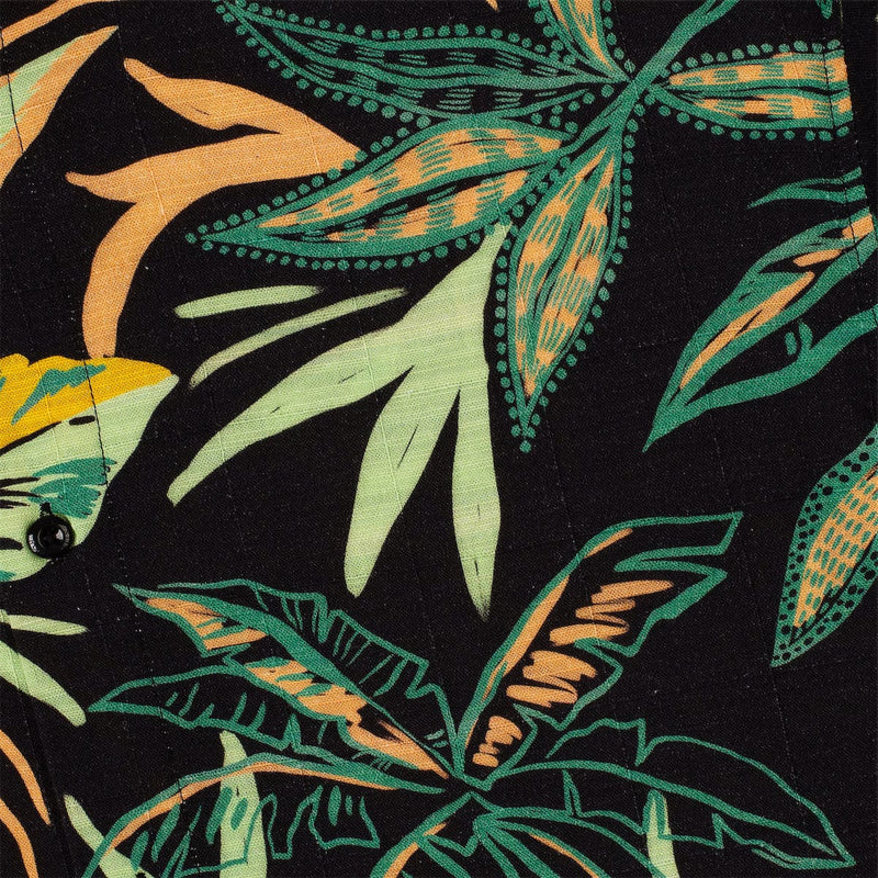 RSVLTS Wild Jungle Bamboo Short Sleeve Shirt in Black — detail 4
