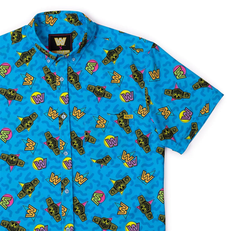 RSVLTS In Your House KUNUFLEX Short Sleeve Shirt in Blue — detail 2