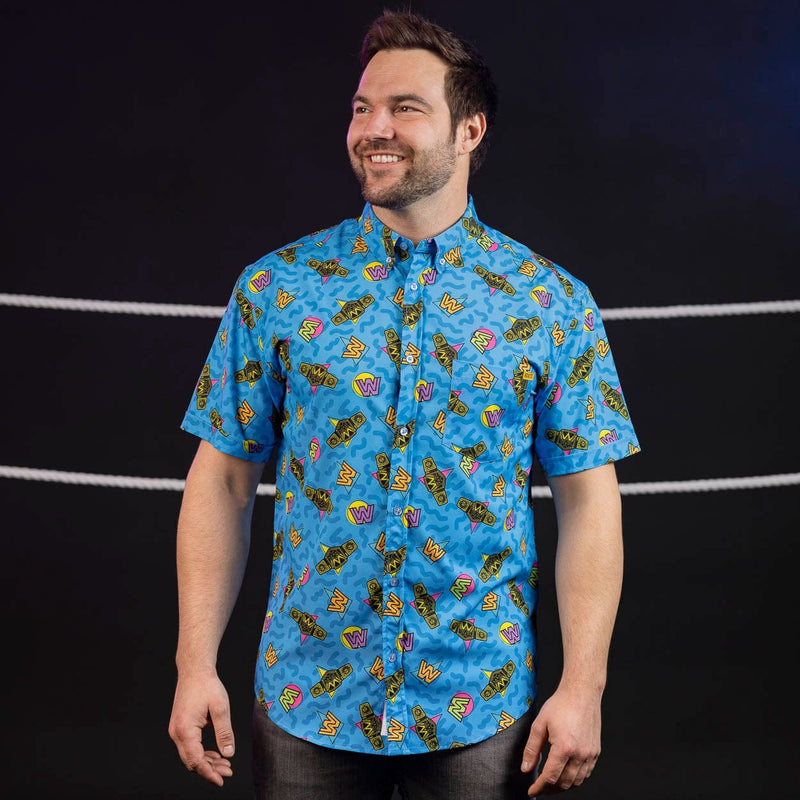 RSVLTS In Your House KUNUFLEX Short Sleeve Shirt in Blue — detail 3