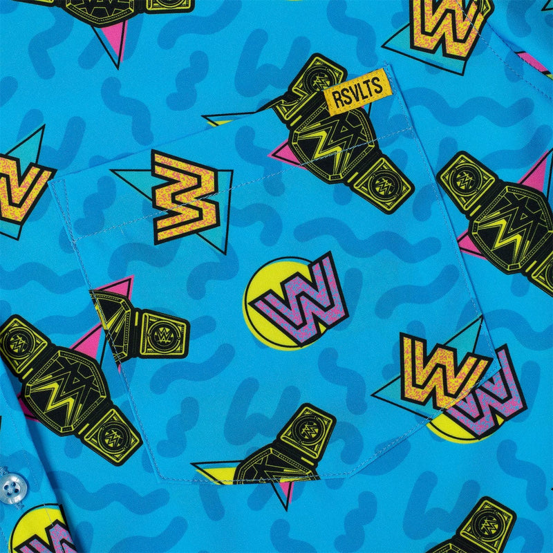 RSVLTS In Your House KUNUFLEX Short Sleeve Shirt in Blue — detail 6