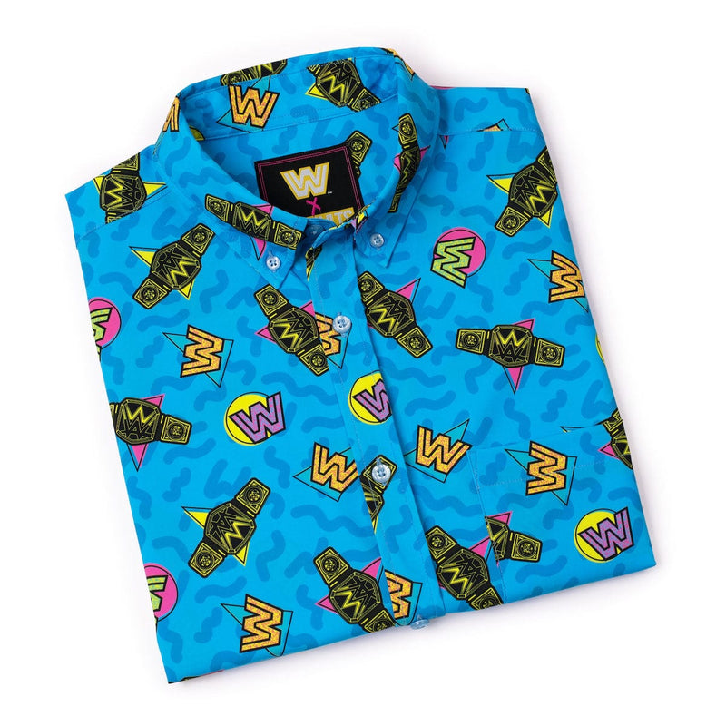 RSVLTS In Your House KUNUFLEX Short Sleeve Shirt in Blue — detail 8