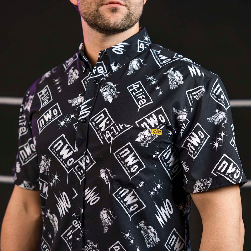 RSVLTS Too Sweet KUNUFLEX Short Sleeve Shirt in Black — front view
