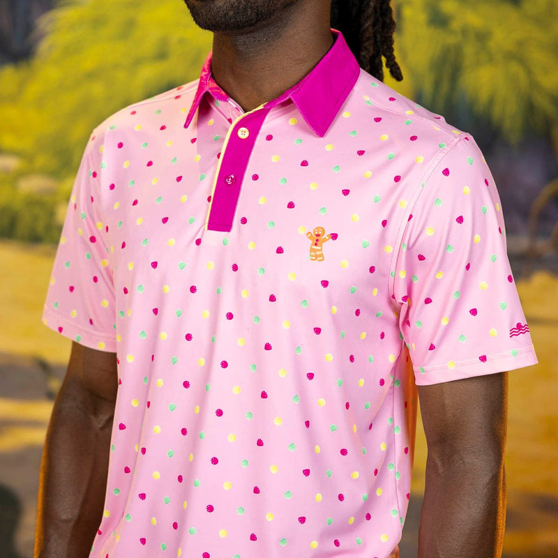 RSVLTS Gumdrop Buttons All-Day Polo in Pink — detail 3