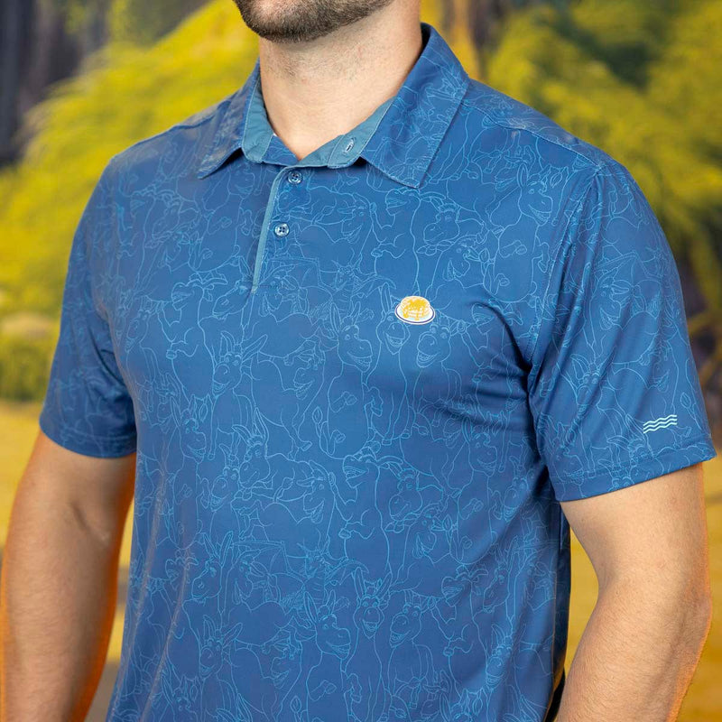 RSVLTS I'm Makin' Waffles All-Day Polo in Blue — front view