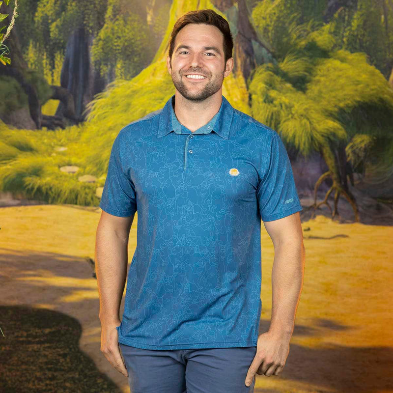 RSVLTS I'm Makin' Waffles All-Day Polo in Blue — detail 3