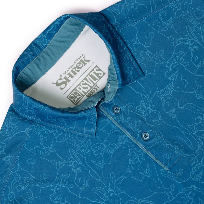 RSVLTS I'm Makin' Waffles All-Day Polo in Blue — detail 6