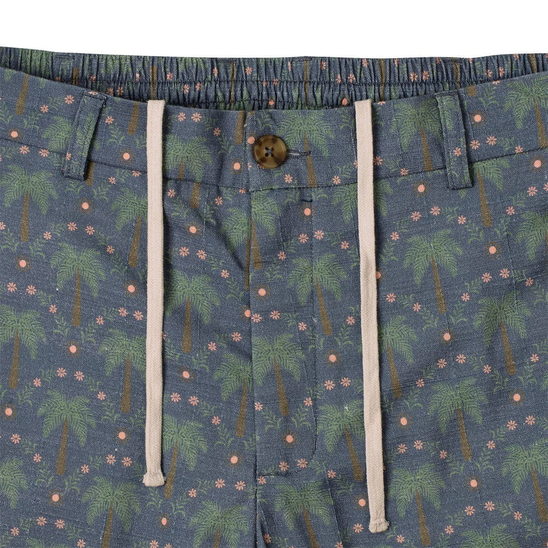 RSVLTS Keep Palm Bamboo Resort Shorts in Green — detail 3