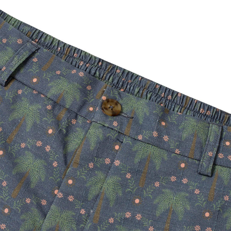 RSVLTS Keep Palm Bamboo Resort Shorts in Green — detail 6