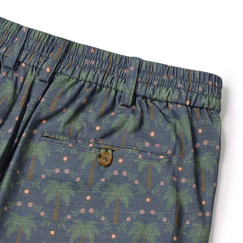 RSVLTS Keep Palm Bamboo Resort Shorts in Green — detail 7