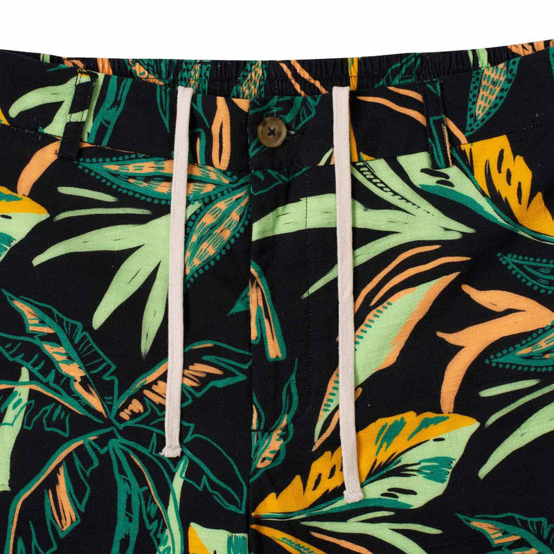RSVLTS Wild Jungle Bamboo Resort Shorts in Black — detail 3