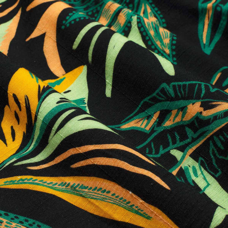 RSVLTS Wild Jungle Bamboo Resort Shorts in Black — detail 6