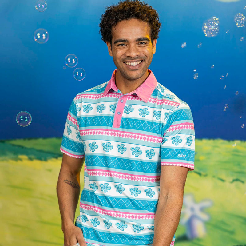RSVLTS Bikini Bottom's Best All-Day Polo in Blue — detail 2