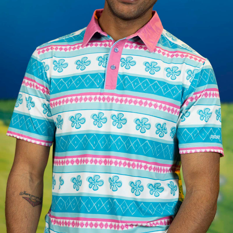 RSVLTS Bikini Bottom's Best All-Day Polo in Blue — detail 4