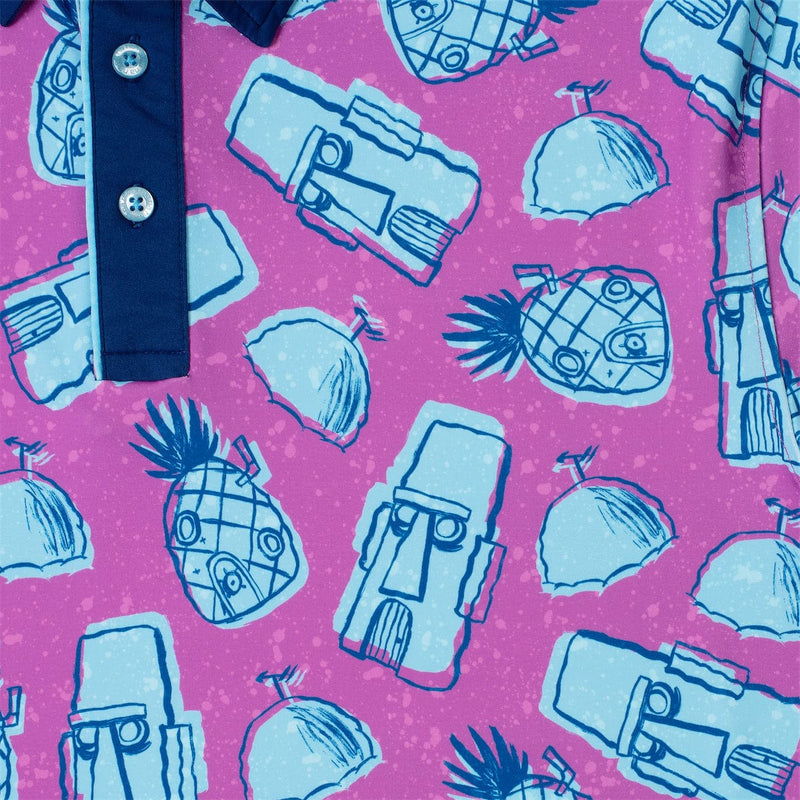 RSVLTS Neighborhood All-Day Polo in Purple — detail 4