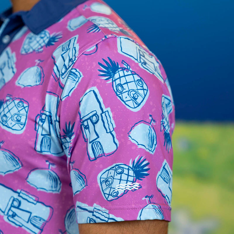 RSVLTS Neighborhood All-Day Polo in Purple — detail 6