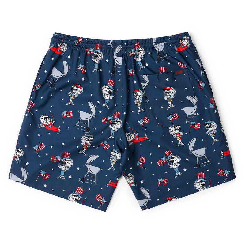 RSVLTS Fins & Freedom Hybrid Shorts in Blue — detail 6