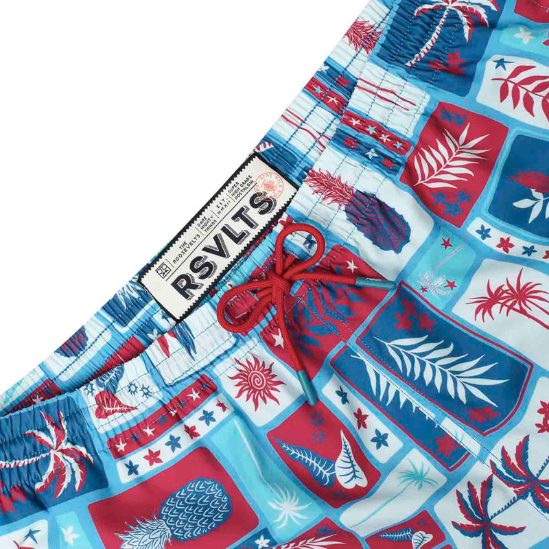 RSVLTS Vacation Nation Hybrid Shorts in Blue — detail 3