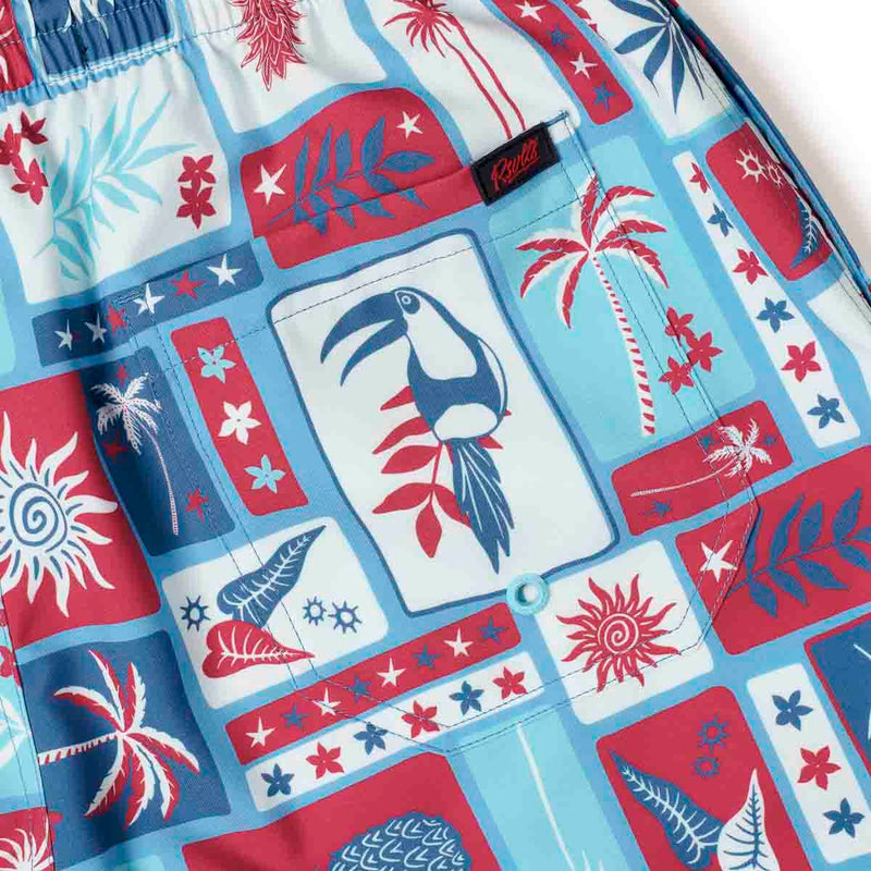 RSVLTS Vacation Nation Hybrid Shorts in Blue — detail 4