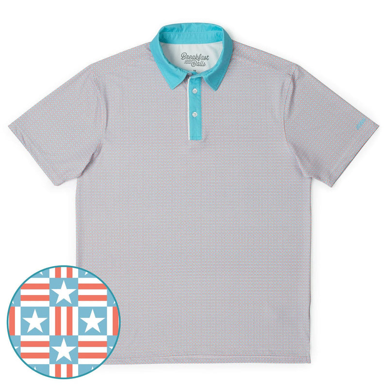 RSVLTS Pars & Stripes All-Day Polo in Blue — detail 2