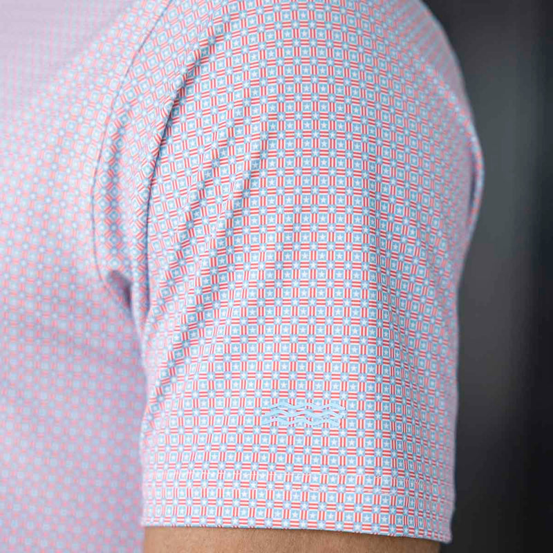 RSVLTS Pars & Stripes All-Day Polo in Blue — detail 6