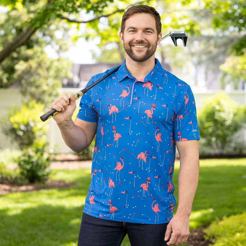 RSVLTS FORE-mingos All-Day Polo in Blue — detail 2
